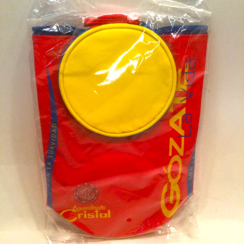 Aguardienta Cristal Cooler Bag Insulated Carry Bag Cold Beverage Holder.